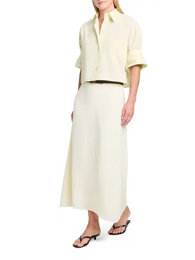 TWP Women's Linen A-Line Midi-Skirt - Glass Green - Size 8 | Thumbnail 2 TWP Women's Linen A-Line Midi-Skirt - Glass Green - Size 8 | Thumbnail 2