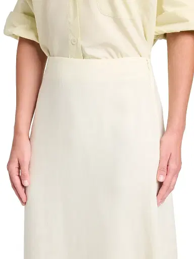 TWP Women's Linen A-Line Midi-Skirt - Glass Green - Size 8 | Thumbnail 6 TWP Women's Linen A-Line Midi-Skirt - Glass Green - Size 8 | Thumbnail 6