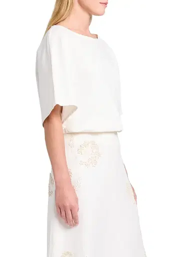 TWP Women's Simple Cotton-Linen T-Shirt - White - Size Large | Thumbnail 3 TWP Women's Simple Cotton-Linen T-Shirt - White - Size Large | Thumbnail 3