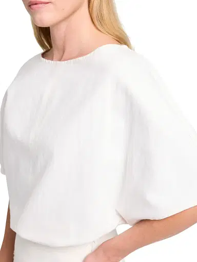 TWP Women's Simple Cotton-Linen T-Shirt - White - Size Large | Thumbnail 5 TWP Women's Simple Cotton-Linen T-Shirt - White - Size Large | Thumbnail 5