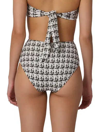 Shoshanna Women's Houndstooth Bikini Bottom - Jet | Thumbnail 3 Shoshanna Women's Houndstooth Bikini Bottom - Jet | Thumbnail 3