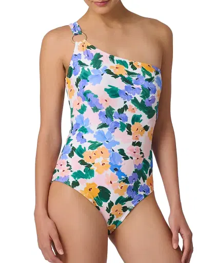 Shoshanna Women's Floral One-Shoulder One-Piece Swimsuit | Thumbnail 2 Shoshanna Women's Floral One-Shoulder One-Piece Swimsuit | Thumbnail 2