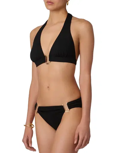 Shoshanna Women's Ring-etail Halterneck Bikini Top - Jet | Thumbnail 3 Shoshanna Women's Ring-etail Halterneck Bikini Top - Jet | Thumbnail 3