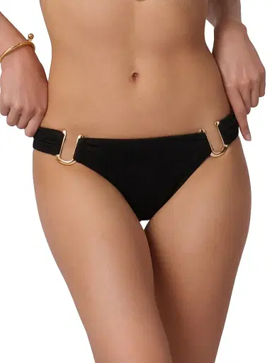 Shoshanna Women's Ring-Detail Bikini Bottom - Jet | Thumbnail 2 Shoshanna Women's Ring-Detail Bikini Bottom - Jet | Thumbnail 2