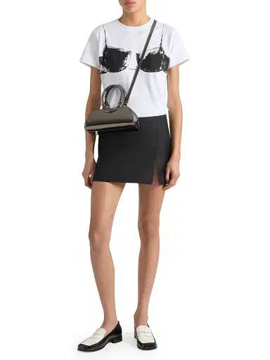 Givenchy Women's Mini Antigona East-West Top Handle Bag in Mirror Effect Leather - Gun Metal | Thumbnail 2 Givenchy Women's Mini Antigona East-West Top Handle Bag in Mirror Effect Leather - Gun Metal | Thumbnail 2