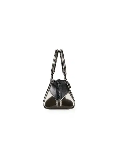 Givenchy Women's Mini Antigona East-West Top Handle Bag in Mirror Effect Leather - Gun Metal | Thumbnail 3 Givenchy Women's Mini Antigona East-West Top Handle Bag in Mirror Effect Leather - Gun Metal | Thumbnail 3