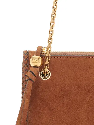 Etro Women's Pelle Unita Convertible Suede Clutch Crossbody Bag - Brown | Thumbnail 7 Etro Women's Pelle Unita Convertible Suede Clutch Crossbody Bag - Brown | Thumbnail 7