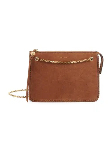 Etro Women's Pelle Unita Convertible Suede Clutch Crossbody Bag - Brown | Thumbnail 1 Etro Women's Pelle Unita Convertible Suede Clutch Crossbody Bag - Brown | Thumbnail 1