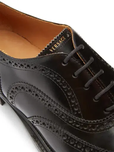 Versace Men's Brogue Leather Oxford Loafers | Thumbnail 5 Versace Men's Brogue Leather Oxford Loafers | Thumbnail 5