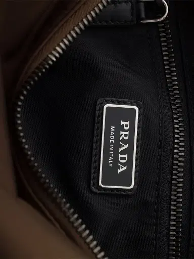 Prada Men's Explore Re-Nylon and Leather Bag - Brown | Thumbnail 7 Prada Men's Explore Re-Nylon and Leather Bag - Brown | Thumbnail 7