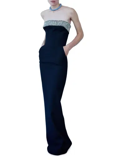 The New Arrivals Ilkyaz Ozel Women's Morticia Embelished Strapless Gown - Orpheon | Thumbnail 1 The New Arrivals Ilkyaz Ozel Women's Morticia Embelished Strapless Gown - Orpheon | Thumbnail 1