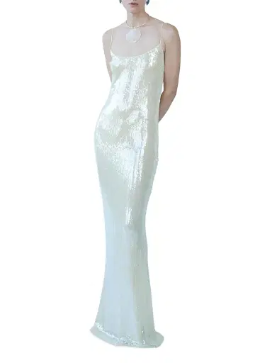The New Arrivals Ilkyaz Ozel Women's Isis Sequined Slip Gown - Paradiso | Thumbnail 1 The New Arrivals Ilkyaz Ozel Women's Isis Sequined Slip Gown - Paradiso | Thumbnail 1