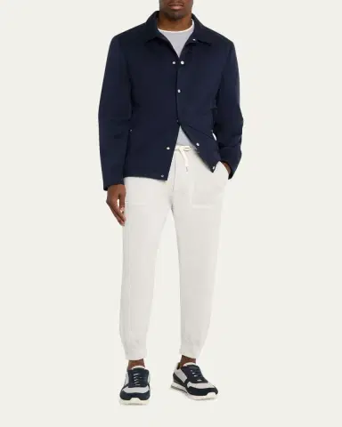 Brunello Cucinelli Men's Cashmere Flannel Jacket | Thumbnail 2 Brunello Cucinelli Men's Cashmere Flannel Jacket | Thumbnail 2