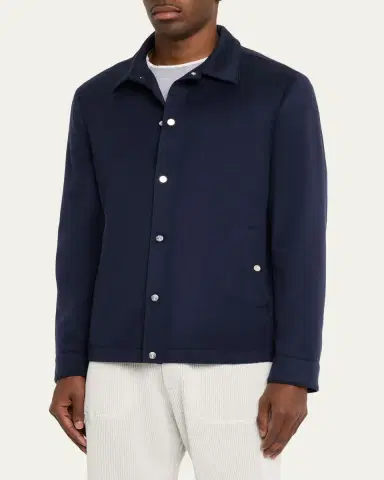 Brunello Cucinelli Men's Cashmere Flannel Jacket | Thumbnail 4 Brunello Cucinelli Men's Cashmere Flannel Jacket | Thumbnail 4