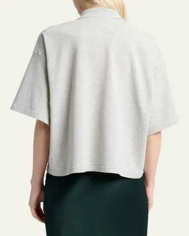 Saint Laurent Short-Sleeve Oversized Polo Shirt | Thumbnail 3 Saint Laurent Short-Sleeve Oversized Polo Shirt | Thumbnail 3