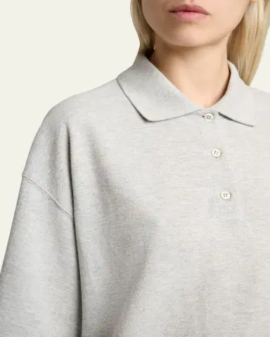 Saint Laurent Short-Sleeve Oversized Polo Shirt | Thumbnail 5 Saint Laurent Short-Sleeve Oversized Polo Shirt | Thumbnail 5