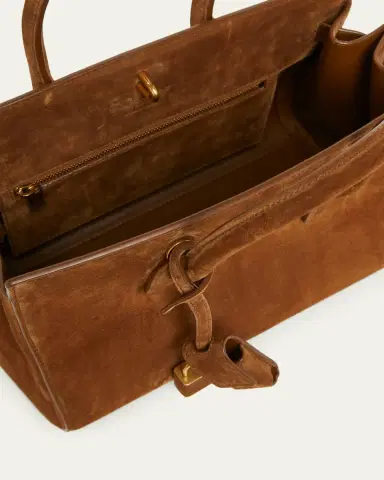 Saint Laurent Sac de Jour Small Suede Top-Handle Bag | Thumbnail 4 Saint Laurent Sac de Jour Small Suede Top-Handle Bag | Thumbnail 4