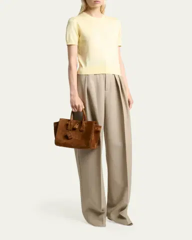 Saint Laurent Sac de Jour Small Suede Top-Handle Bag | Thumbnail 5 Saint Laurent Sac de Jour Small Suede Top-Handle Bag | Thumbnail 5