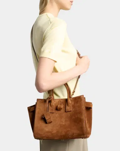 Saint Laurent Sac de Jour Small Suede Top-Handle Bag | Thumbnail 6 Saint Laurent Sac de Jour Small Suede Top-Handle Bag | Thumbnail 6