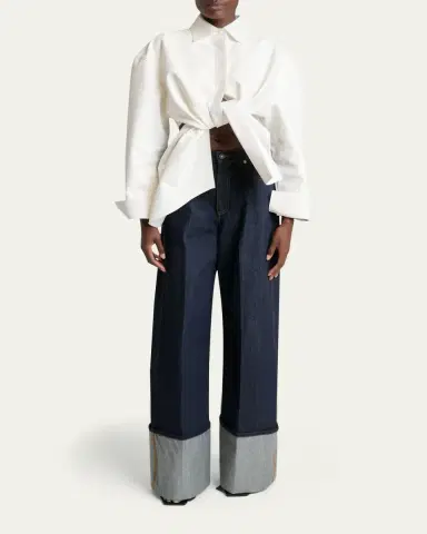 Givenchy Turn-Up Wide-Leg Denim Trousers | Thumbnail 2 Givenchy Turn-Up Wide-Leg Denim Trousers | Thumbnail 2