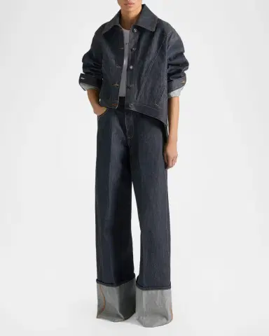 Givenchy Turn-Up Wide-Leg Denim Trousers | Thumbnail 6 Givenchy Turn-Up Wide-Leg Denim Trousers | Thumbnail 6