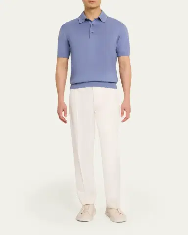Zegna Men's Osai Cotton Polo Shirt | Thumbnail 2 Zegna Men's Osai Cotton Polo Shirt | Thumbnail 2
