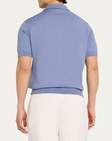 Zegna Men's Osai Cotton Polo Shirt | Thumbnail 3 Zegna Men's Osai Cotton Polo Shirt | Thumbnail 3