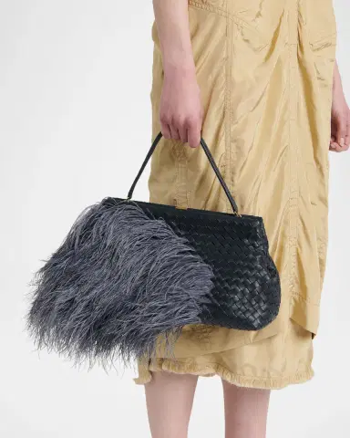 Bottega Veneta 1998 Feather Leather Shoulder Bag | Thumbnail 6 Bottega Veneta 1998 Feather Leather Shoulder Bag | Thumbnail 6