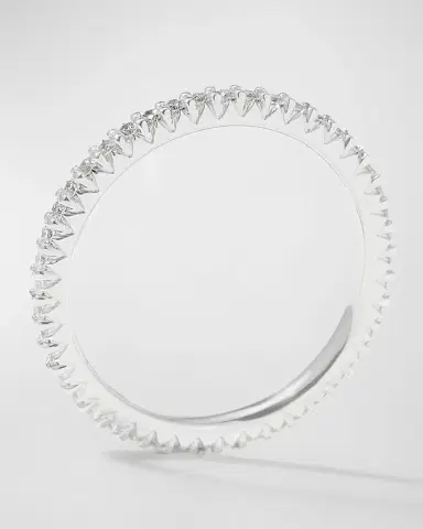 Roberto Coin Micro Pave Diamond Eternity Ring in 18K Gold | Thumbnail 2 Roberto Coin Micro Pave Diamond Eternity Ring in 18K Gold | Thumbnail 2