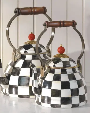 MacKenzie-Childs Courtly Check Three-Quart Tea Kettle | Thumbnail 5 MacKenzie-Childs Courtly Check Three-Quart Tea Kettle | Thumbnail 5