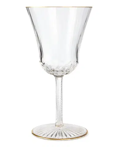 Saint Louis Crystal Apollo Gold-Rim Water Goblet | Thumbnail 1 Saint Louis Crystal Apollo Gold-Rim Water Goblet | Thumbnail 1