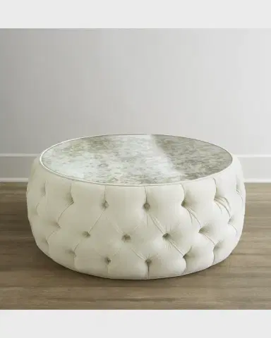 Haute House Claire Mirrored Ottoman | Thumbnail 2 Haute House Claire Mirrored Ottoman | Thumbnail 2
