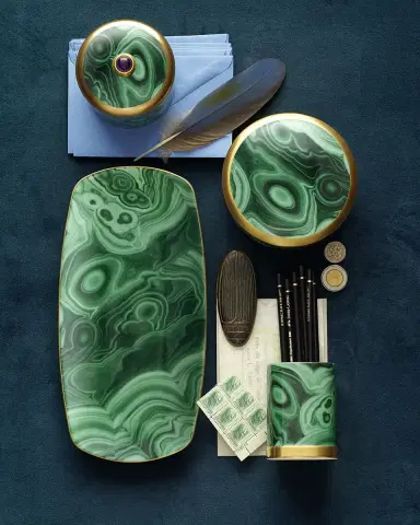 L 'Objet Malachite Rectangular Tray | Thumbnail 2 L 'Objet Malachite Rectangular Tray | Thumbnail 2