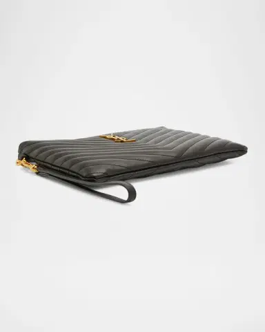 Saint Laurent YSL Monogram Small Pouch in Smooth Leather | Thumbnail 9 Saint Laurent YSL Monogram Small Pouch in Smooth Leather | Thumbnail 9