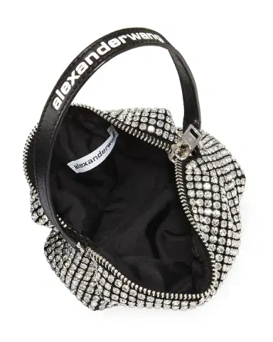 Alexander Wang Rhinestone Chain-Mesh Medium Pouch Shoulder Bag | Thumbnail 2 Alexander Wang Rhinestone Chain-Mesh Medium Pouch Shoulder Bag | Thumbnail 2