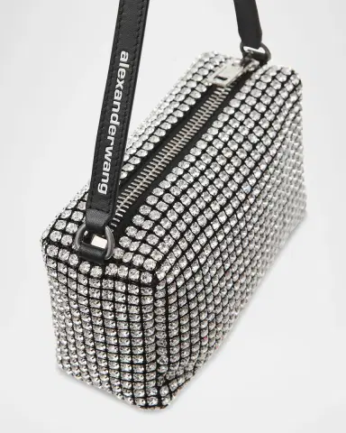 Alexander Wang Rhinestone Chain-Mesh Medium Pouch Shoulder Bag | Thumbnail 4 Alexander Wang Rhinestone Chain-Mesh Medium Pouch Shoulder Bag | Thumbnail 4
