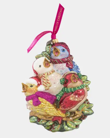 Jay Strongwater Four Calling Birds Glass Ornament | Thumbnail 2 Jay Strongwater Four Calling Birds Glass Ornament | Thumbnail 2