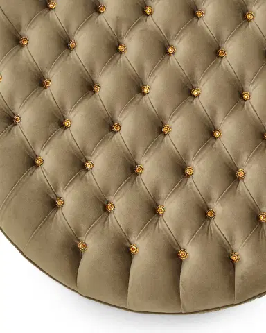 Haute House Round Peacock Ottoman | Thumbnail 3 Haute House Round Peacock Ottoman | Thumbnail 3
