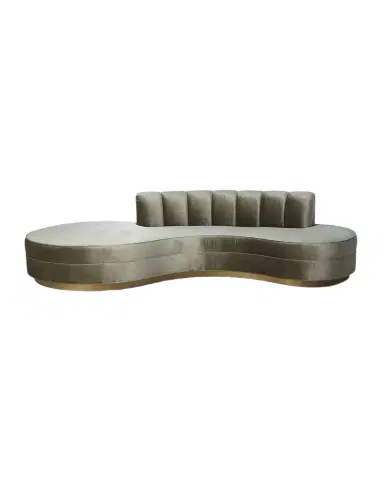 Haute House Layla Channel Tufted Curved Sofa 121" | Thumbnail 1 Haute House Layla Channel Tufted Curved Sofa 121" | Thumbnail 1