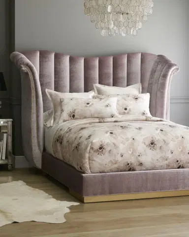 Haute House Moira Channel-Tufted King Bed | Thumbnail 2 Haute House Moira Channel-Tufted King Bed | Thumbnail 2