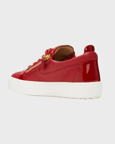 Giuseppe Zanotti Men's London Double-Zip Leather Low-Top Sneakers | Thumbnail 3 Giuseppe Zanotti Men's London Double-Zip Leather Low-Top Sneakers | Thumbnail 3