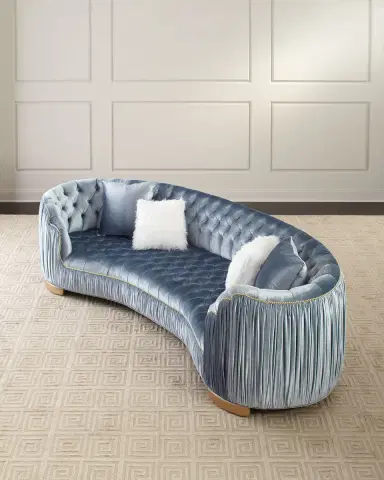 Haute House Emma Curved Sofa, 118.5" | Thumbnail 2 Haute House Emma Curved Sofa, 118.5" | Thumbnail 2