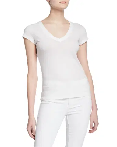L'Agence Becca V-Neck Short-Sleeve Tee | Thumbnail 3 L'Agence Becca V-Neck Short-Sleeve Tee | Thumbnail 3