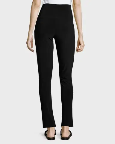 Norma Kamali Boot-Cut High-Waist Pants, Black | Thumbnail 3 Norma Kamali Boot-Cut High-Waist Pants, Black | Thumbnail 3