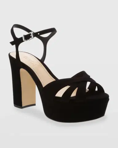 Schutz Keefa Nubuck Ankle-Strap Platform Sandals | Thumbnail 2 Schutz Keefa Nubuck Ankle-Strap Platform Sandals | Thumbnail 2