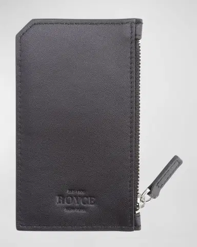 ROYCE New York Monogrammed Zippered Leather Credit Card Case | Thumbnail 2 ROYCE New York Monogrammed Zippered Leather Credit Card Case | Thumbnail 2