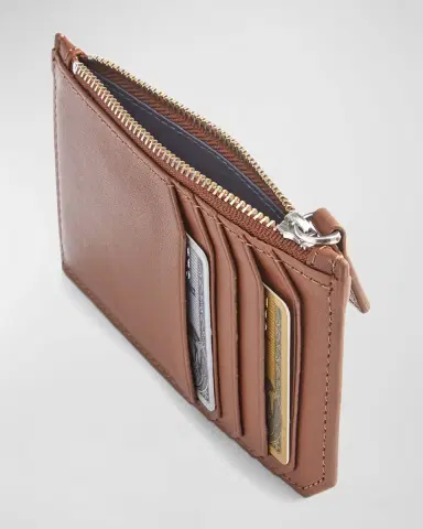 ROYCE New York Monogrammed Zippered Leather Credit Card Case | Thumbnail 2 ROYCE New York Monogrammed Zippered Leather Credit Card Case | Thumbnail 2