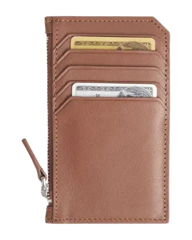 ROYCE New York Monogrammed Zippered Leather Credit Card Case | Thumbnail 1 ROYCE New York Monogrammed Zippered Leather Credit Card Case | Thumbnail 1