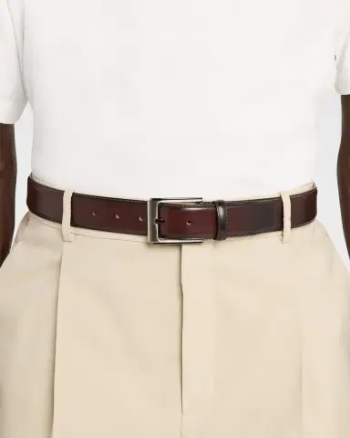Bergdorf Goodman Men's Patina Leather Rectangle-Buckle Belt | Thumbnail 2 Bergdorf Goodman Men's Patina Leather Rectangle-Buckle Belt | Thumbnail 2
