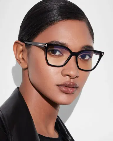 TOM FORD Square Blue-Block Optical Frames w/ Two Magnetic Sunglasses Clips | Thumbnail 2 TOM FORD Square Blue-Block Optical Frames w/ Two Magnetic Sunglasses Clips | Thumbnail 2
